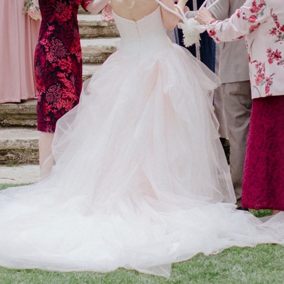 blush pink vera wang dress VERA in blush is back in town! After popular demand, we have our blush pink sample back in the showroom for 2 weeks during our trunk show email the team to